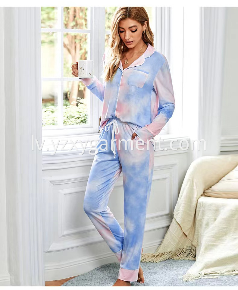 European And American Tie Dye Pajamas